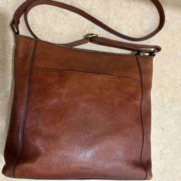 Fossil Leather Brown Crossbody Bag - Picture 4 of 8